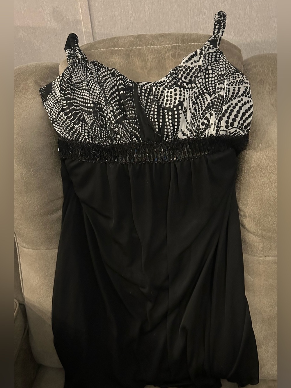 Black and White Women's Dress